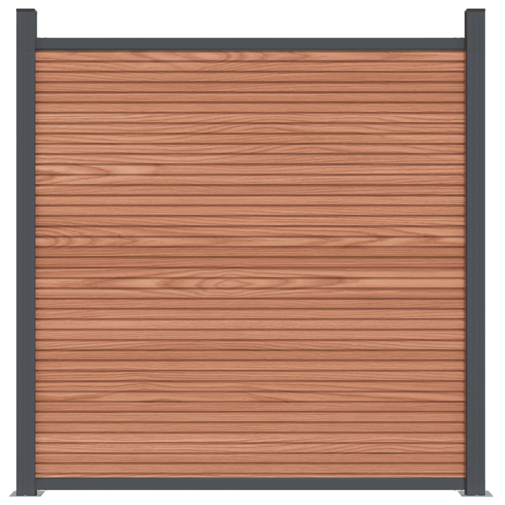 vidaXL barna WPC kerítéspanel 353 x 186 cm