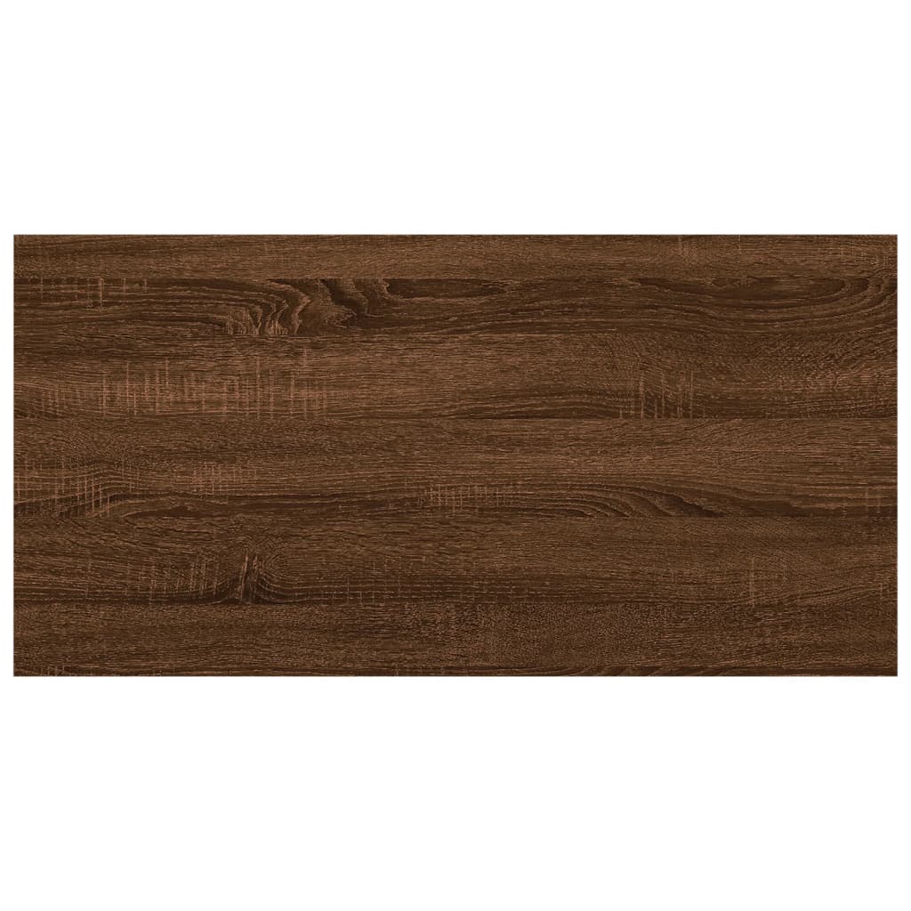 vidaXL 4 db barna tölgy színű szerelt fa fali polc 40 x 20 x 1,5 cm