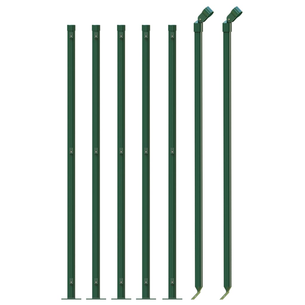 vidaXL zöld dróthálós kerítés illesztőperemmel 1x10 m