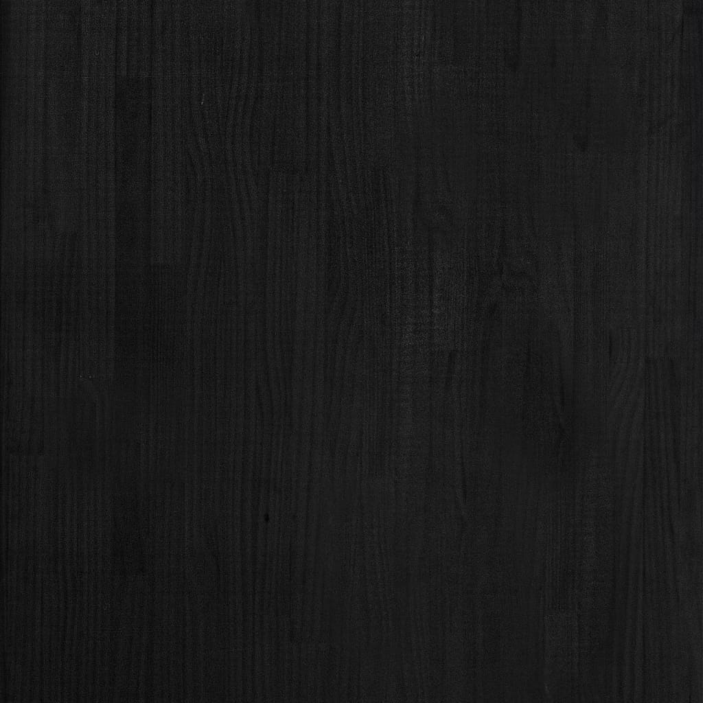vidaXL fekete tömör fenyőfa tárolópolc 60 x 30 x 105 cm
