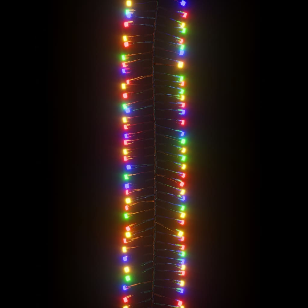 vidaXL színes fényű fürtös PVC LED-szalag 2000 LED-del 17 m