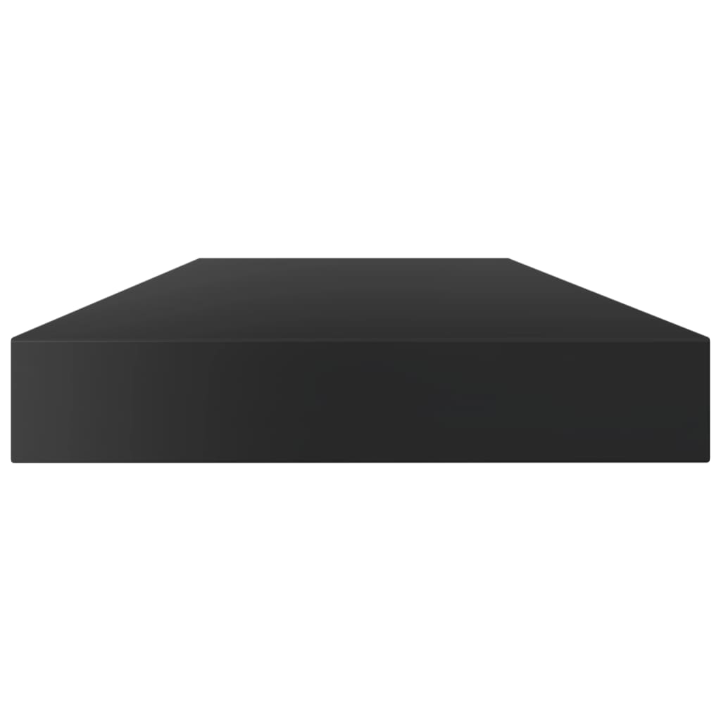 vidaXL 8 db magasfényű fekete forgácslap könyvespolc 80 x 10 x 1,5 cm