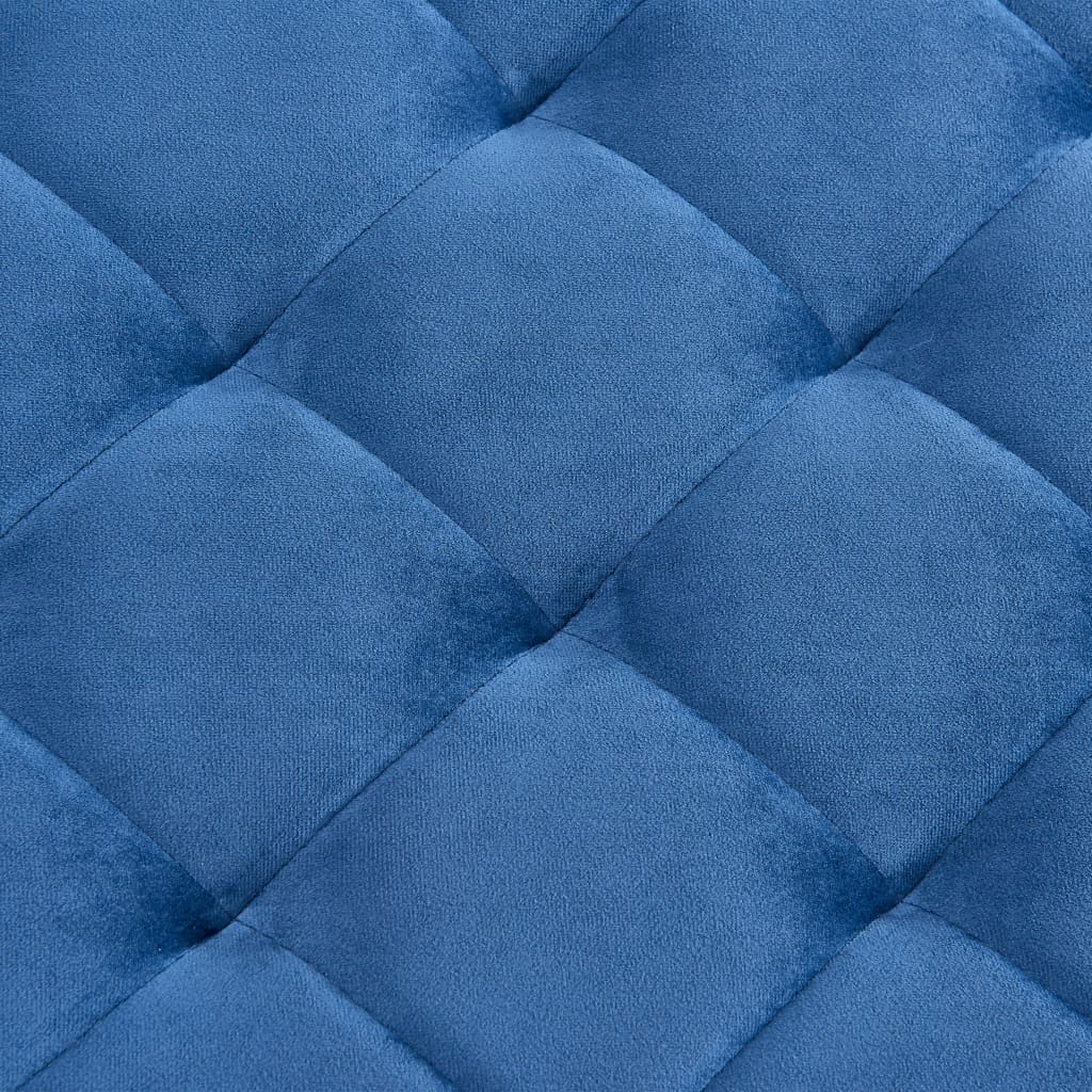 vidaXL kék bársonyszövetű rozsdamentes acélpad 97 cm