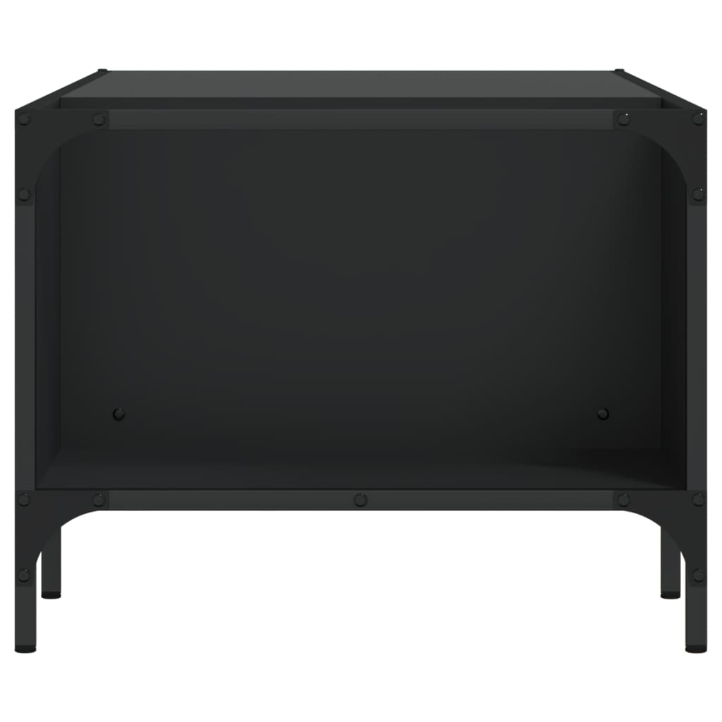 vidaXL fekete szerelt fa dohányzóasztal állvánnyal 100 x 51 x 40 cm