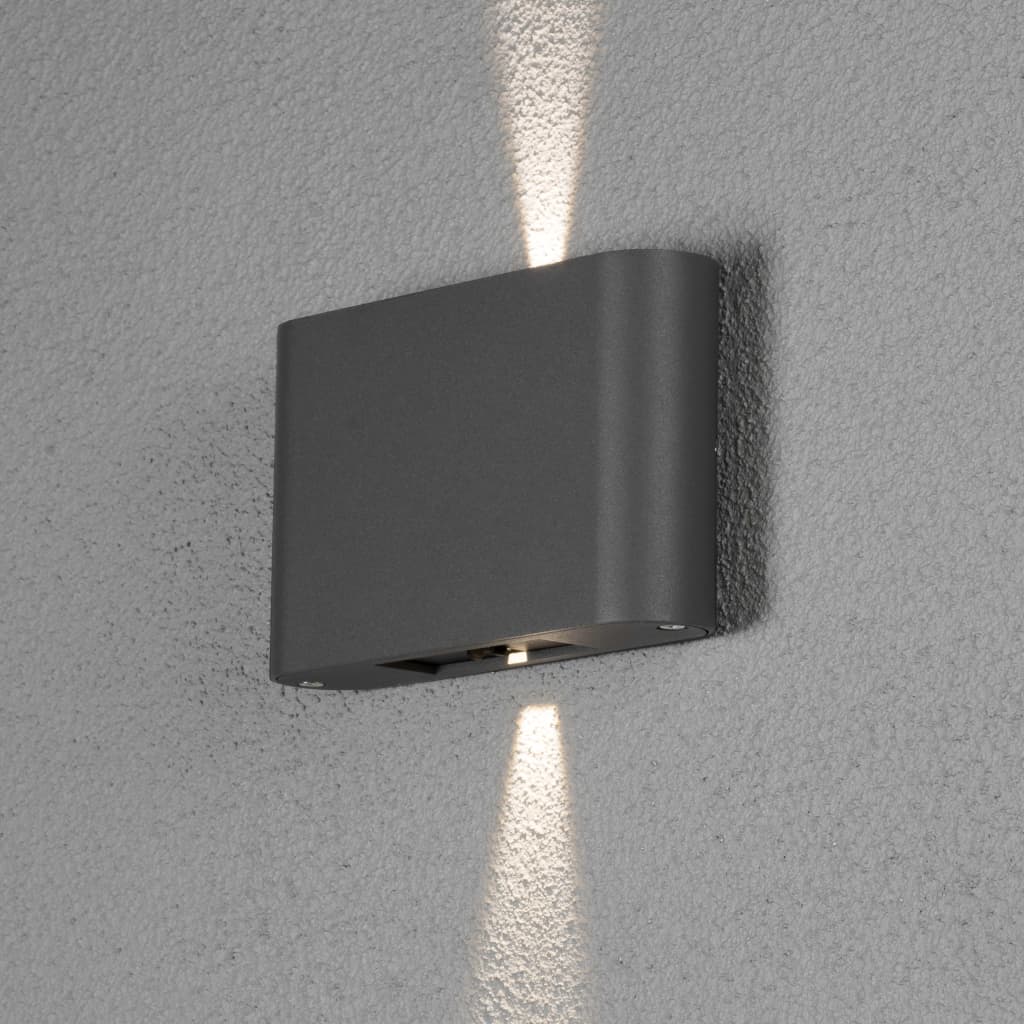 KONSTSMIDE Chieri LED-es antracitszínű fali lámpa 2 db 6 W