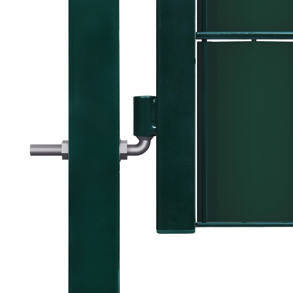 vidaXL zöld PVC és acél kerítéskapu 100 x 164 cm