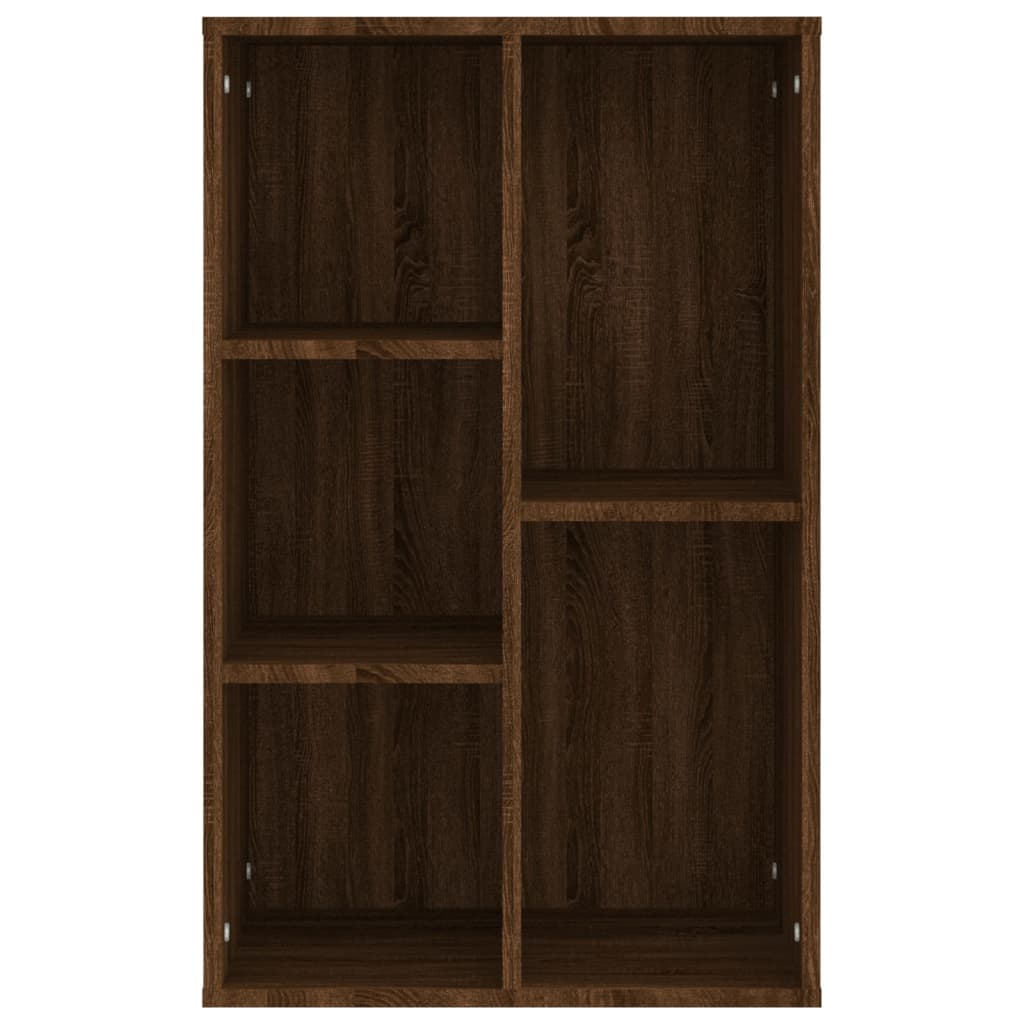 vidaXL barna tölgyszínű szerelt fa könyv-/tálalószekrény 50x25x80 cm