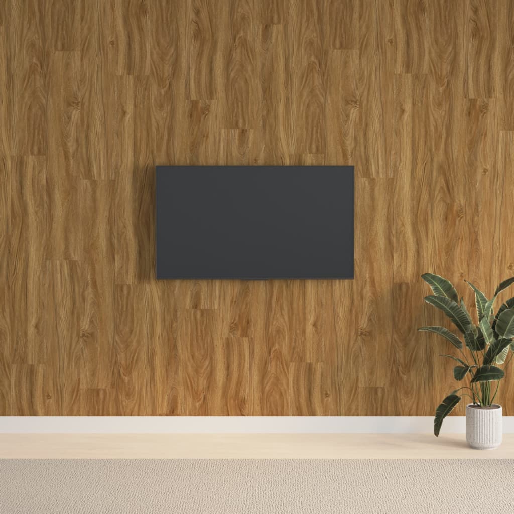 vidaXL barna fa megjelenésű PVC fali panel 2,06 m²