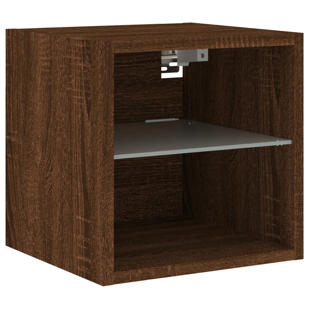 vidaXL 8 darab barna tölgyszínű szerelt fa TV-bútor LED-del