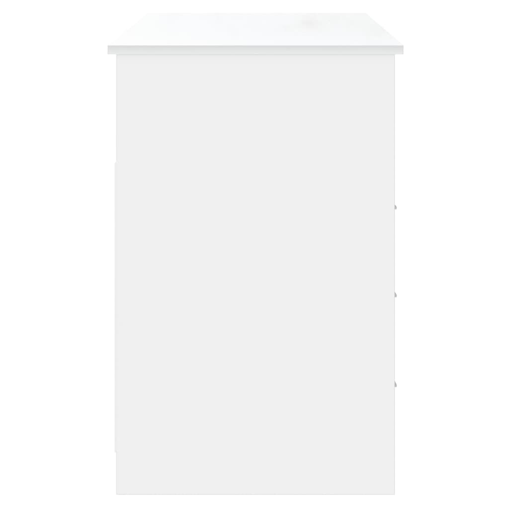 vidaXL fehér szerelt fa íróasztal fiókokkal 102 x 50 x 76 cm