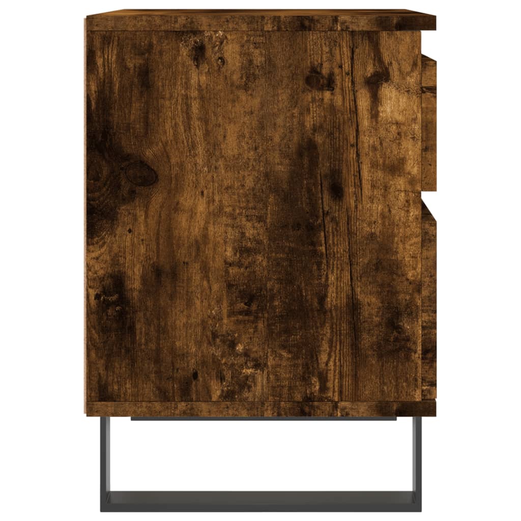 vidaXL füstös tölgyszínű szerelt fa éjjeliszekrény 40 x 35 x 50 cm