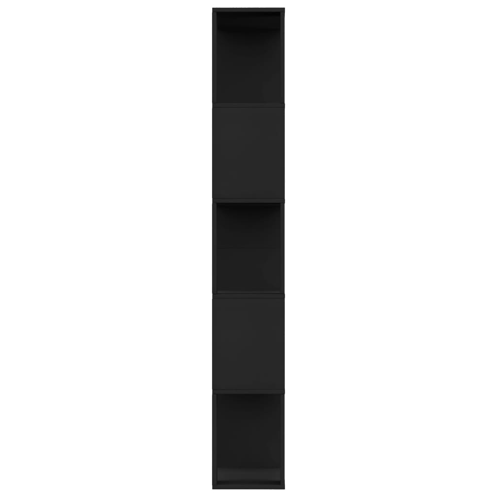 vidaXL fekete forgácslap könyvszekrény/térelválasztó 80x24x159 cm