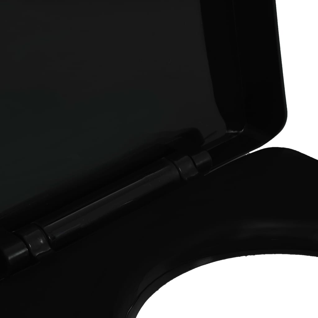 vidaXL fekete gyorsan szerelhető WC-ülőke lassan csukódó fedéllel