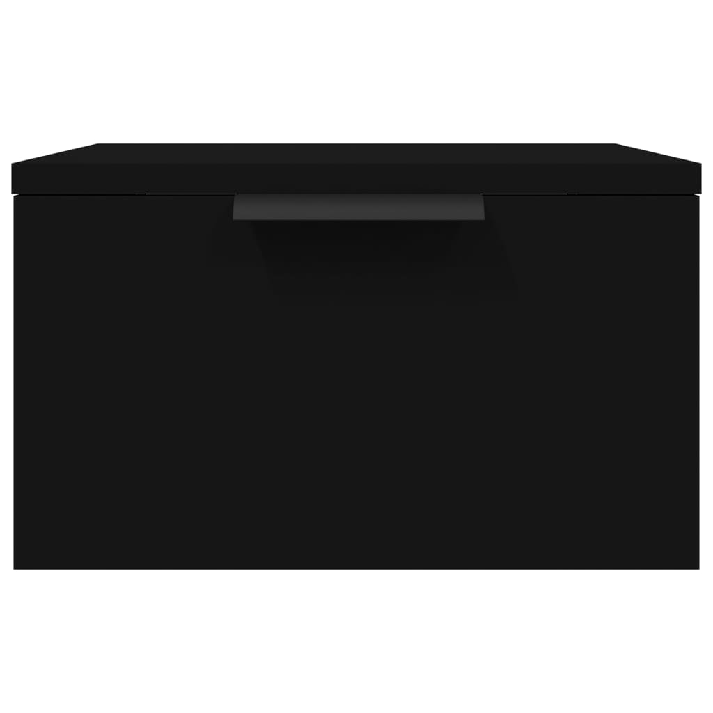 vidaXL 2 db fekete falra szerelhető éjjeliszekrény 34 x 30 x 20 cm