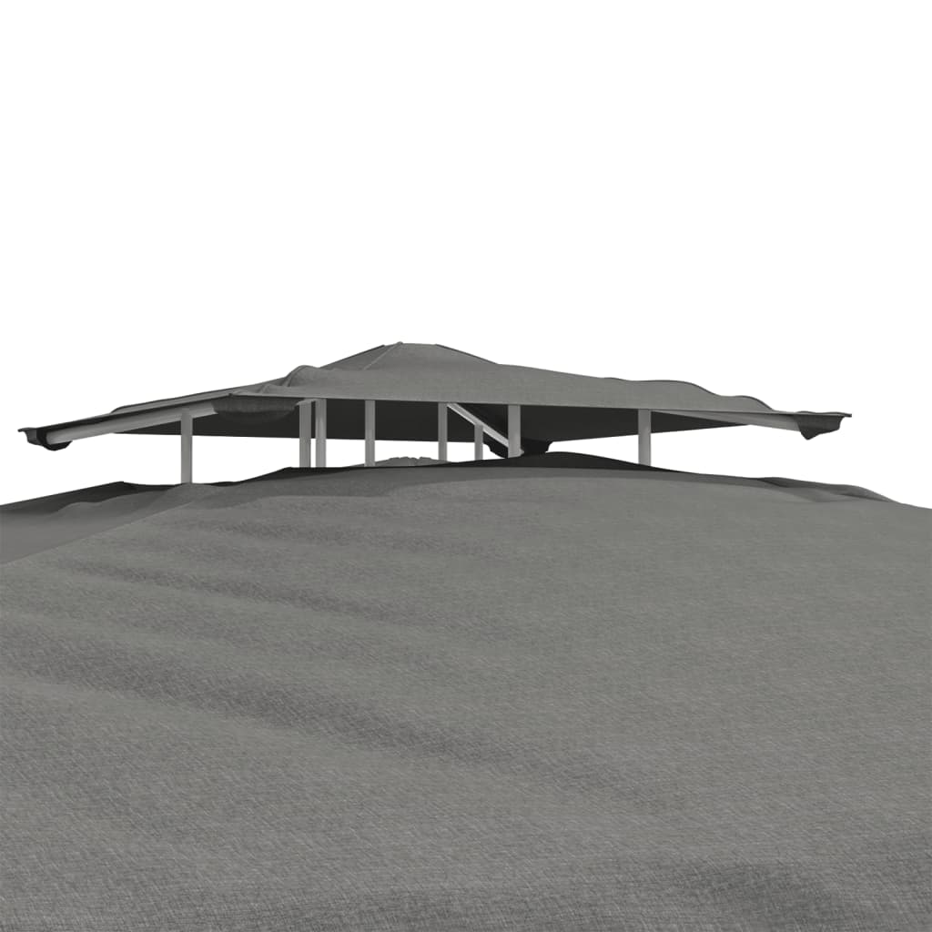 vidaXL antracitszürke szövet dupla tetős pavilon 3 x 3 x 2,68 m