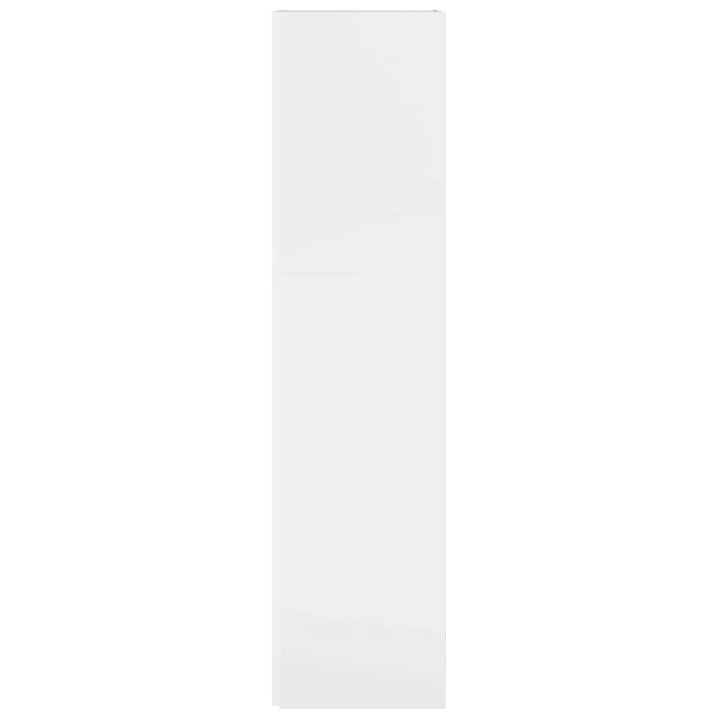 vidaXL magasfényű fehér forgácslap sarokszekrény 33 x 33 x 132 cm