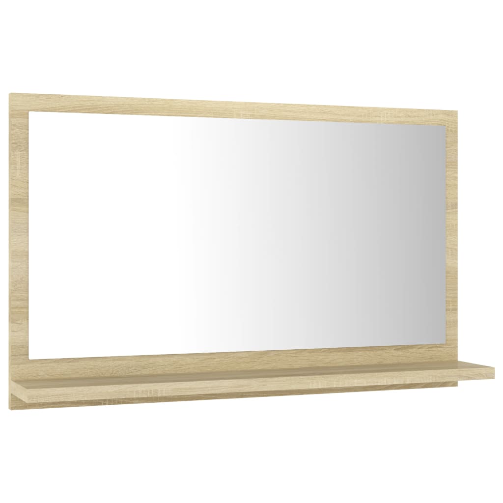 vidaXL sonoma-tölgy színű forgácslap fürdőszobai tükör 60x10,5x37 cm