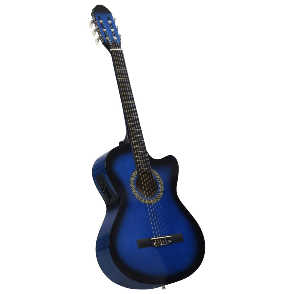 vidaXL kék 6 húros klasszikus western cutaway gitár ekvalizerrel