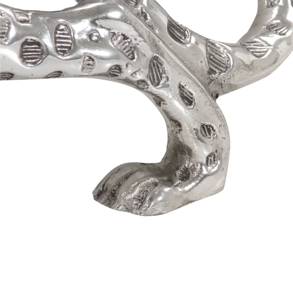 vidaXL ezüstszínű tömör alumínium jaguár szobor 50 x 10 x 14 cm