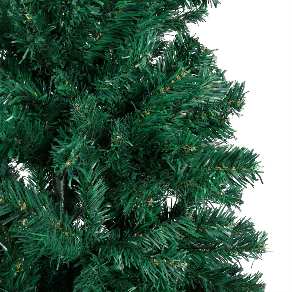 vidaXL zöld PVC műkarácsonyfa LED-ekkel és gömbszettel 180 cm