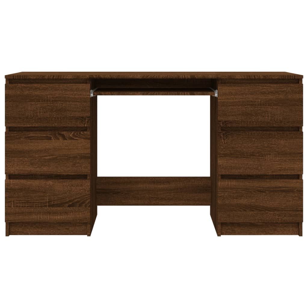 vidaXL barna tölgy színű szerelt fa íróasztal 140 x 50 x 77 cm