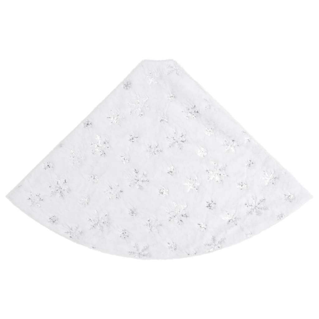 vidaXL fehér műszőrme luxus karácsonyfatalp-takaró 122 cm