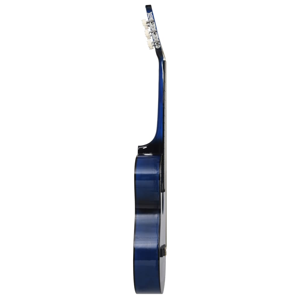vidaXL 12 részes kék 6 húros klasszikus Western gitár szett 38"