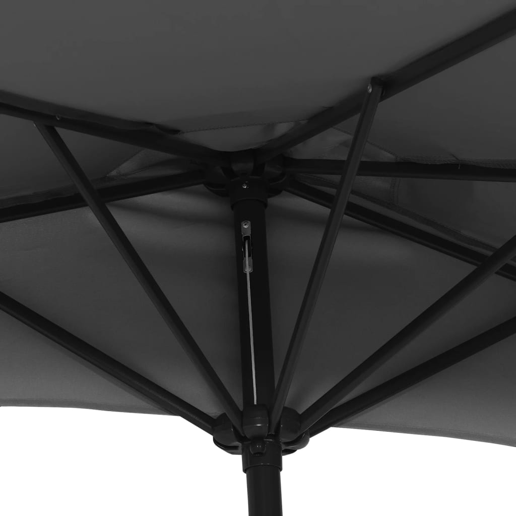 vidaXL antracit féloldalas erkély napernyő alumíniumrúddal 300x155 cm