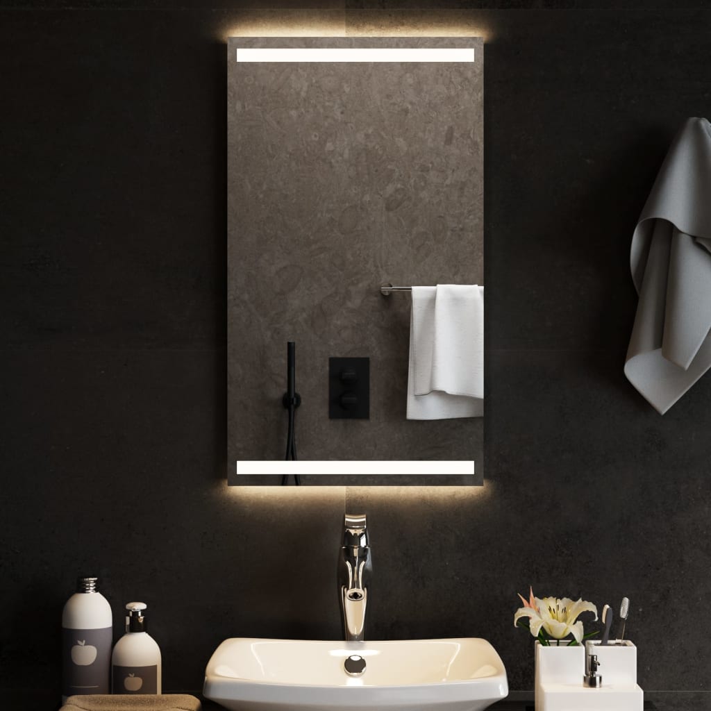 vidaXL LED-es fürdőszobatükör 40x70 cm