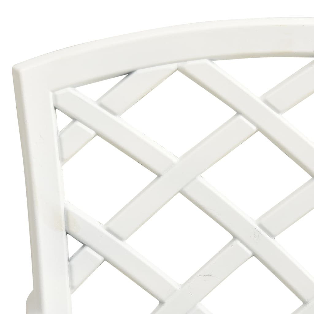 vidaXL 4 db fehér öntött alumínium kerti szék