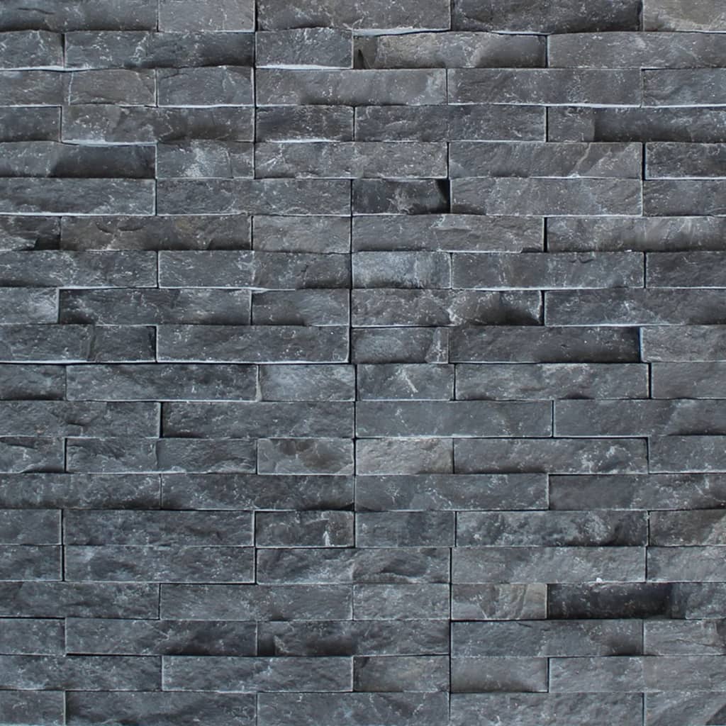 5 db vidaXL 0,5 m² márvány fali burkolat fekete
