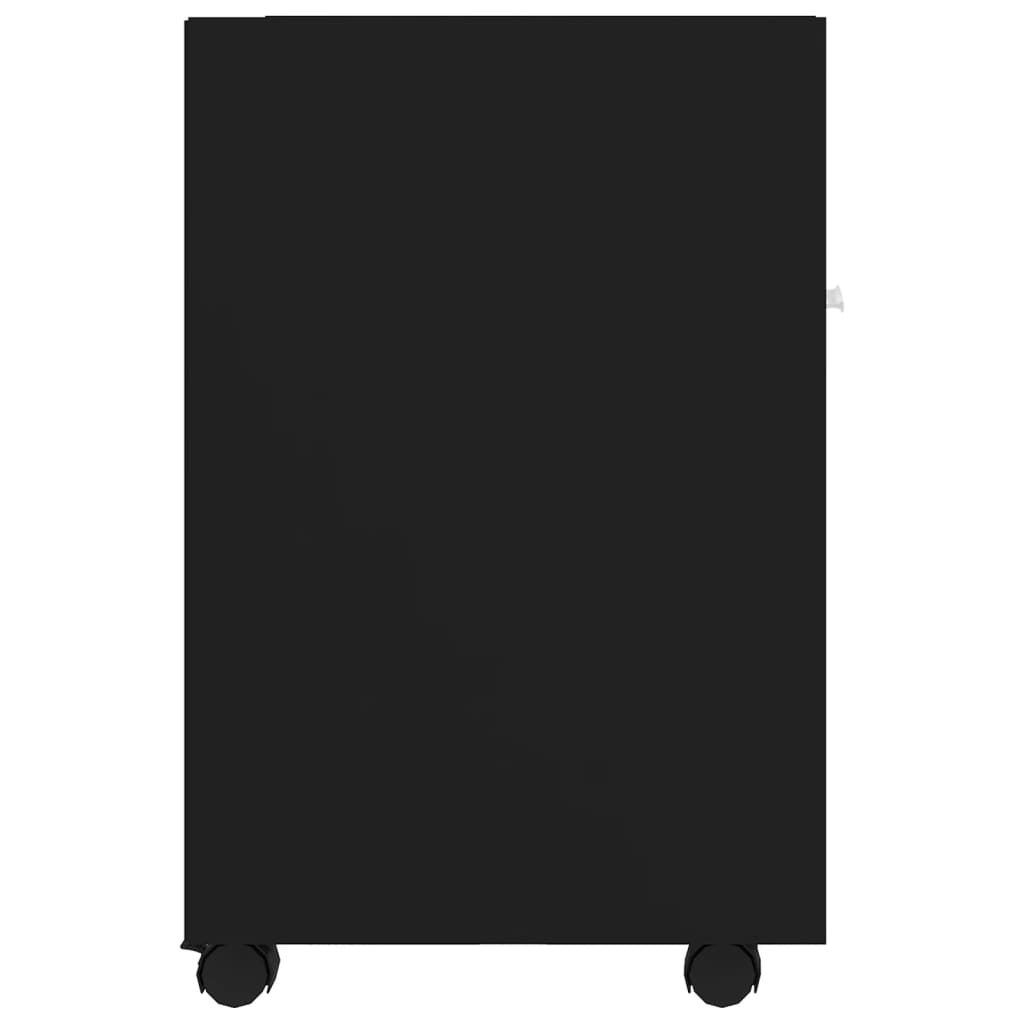 vidaXL fekete forgácslap kerekes kisszekrény 33 x 38 x 60 cm
