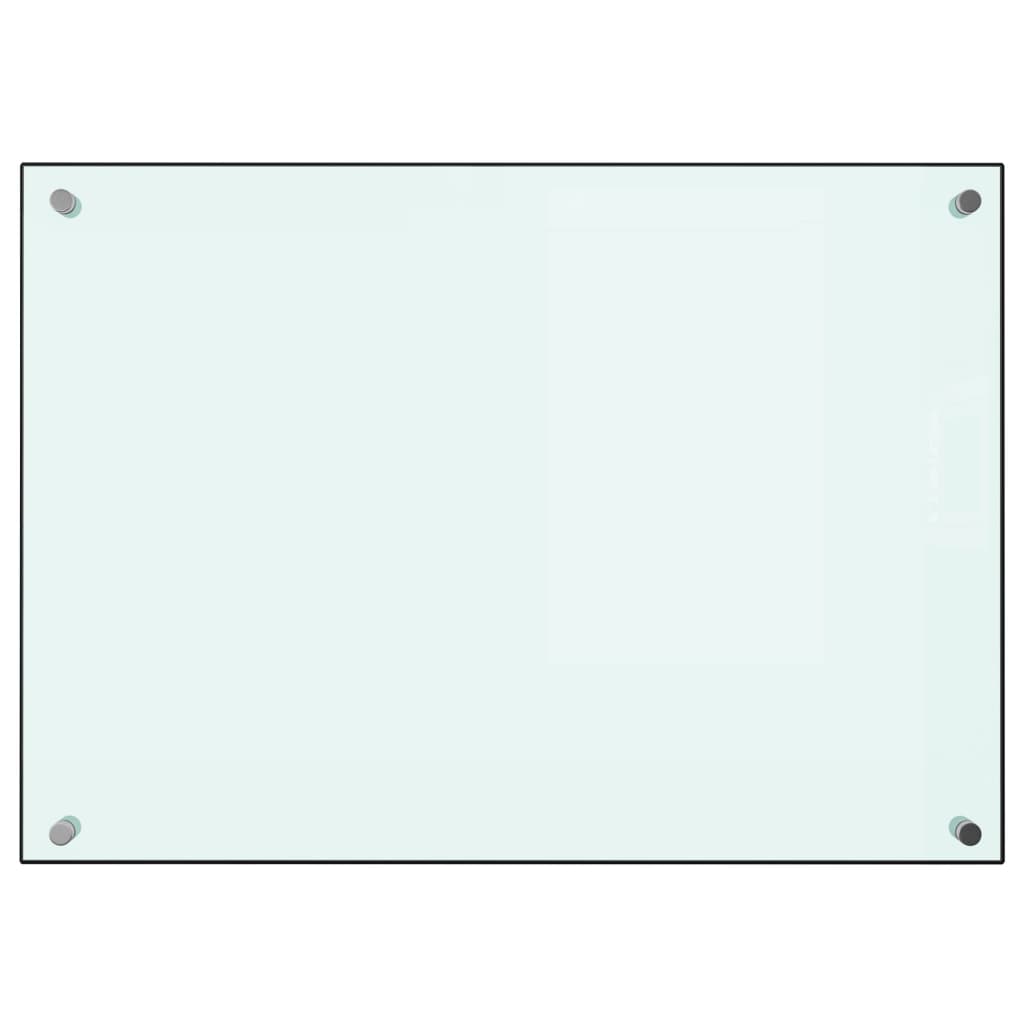 vidaXL fehér edzett üveg konyhai falburkoló 70 x 50 cm