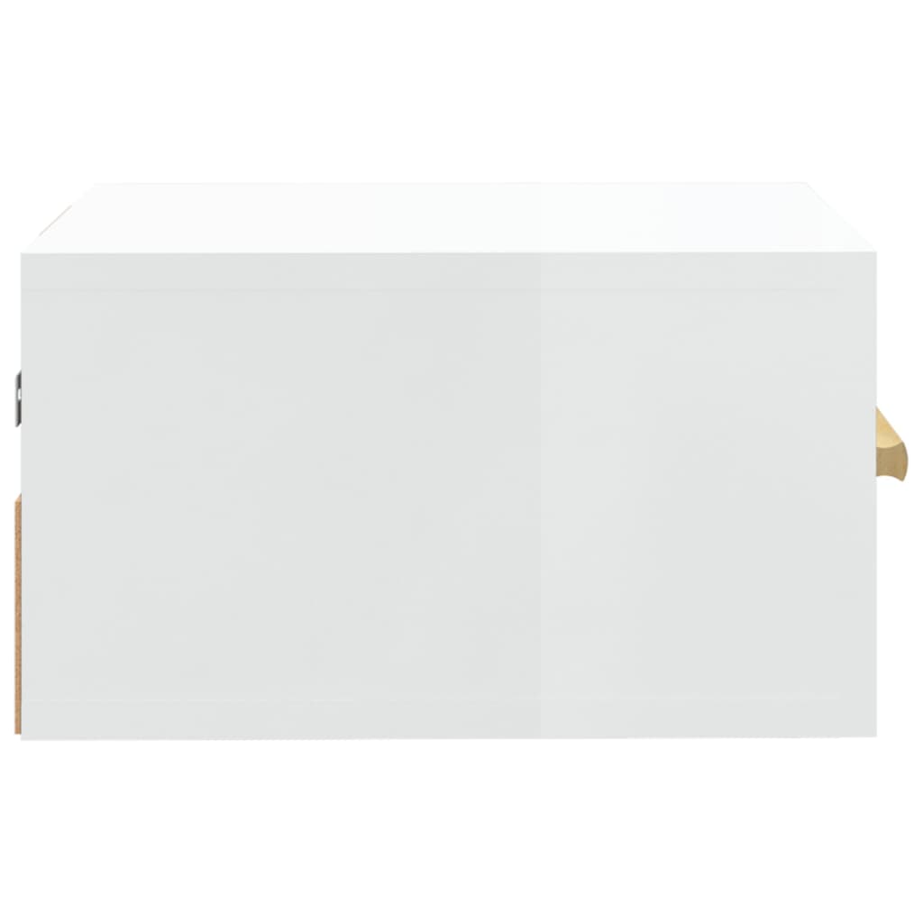 vidaXL magasfényű fehér falra szerelhető éjjeliszekrény 35x35x20 cm