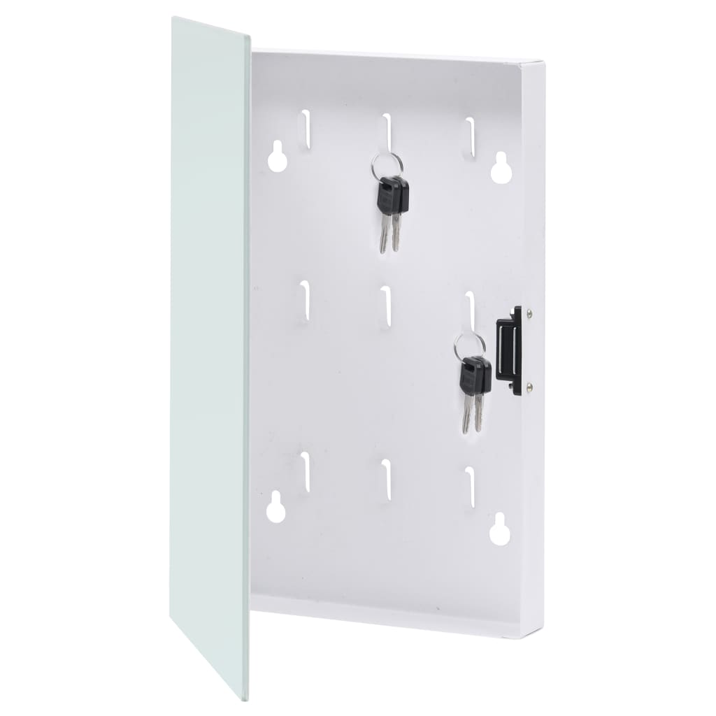 vidaXL fehér kulcsszekrény mágneses lappal 30 x 20 x 5,5 cm