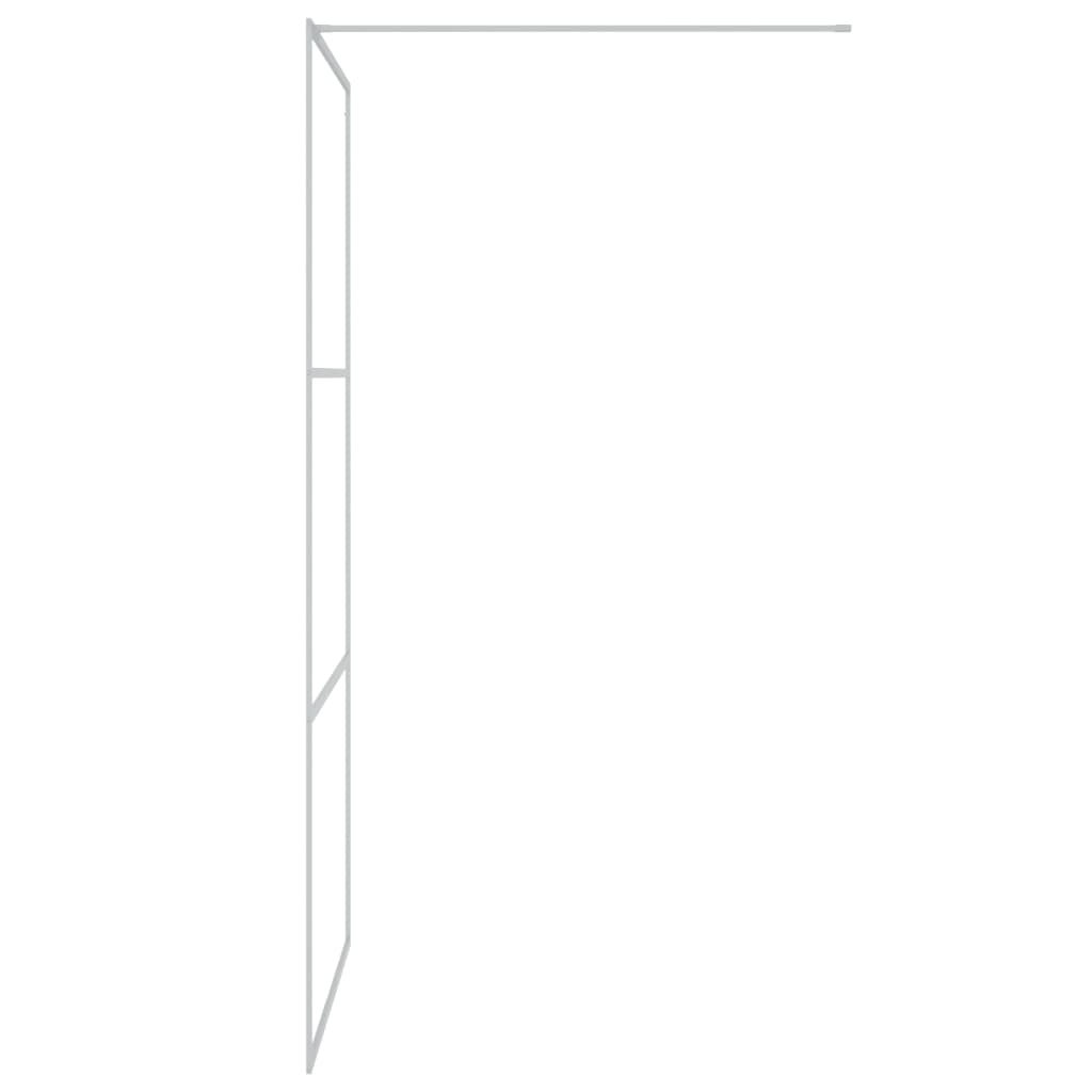 vidaXL ezüstszínű átlátszó ESG üveg zuhanyfal 100 x 195 cm
