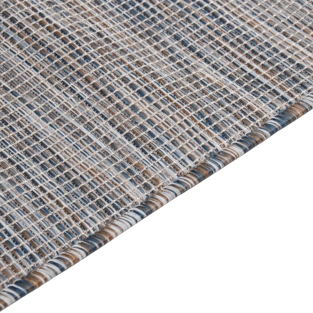 vidaXL barna-kék lapos szövésű kültéri szőnyeg 80 x 150 cm