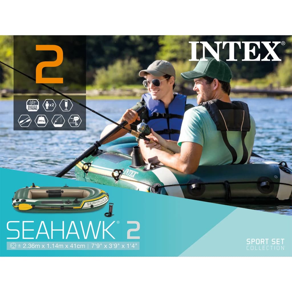 Intex Seahawk 68347NP 2 személyes csónakszett evezőkkel/pumpával