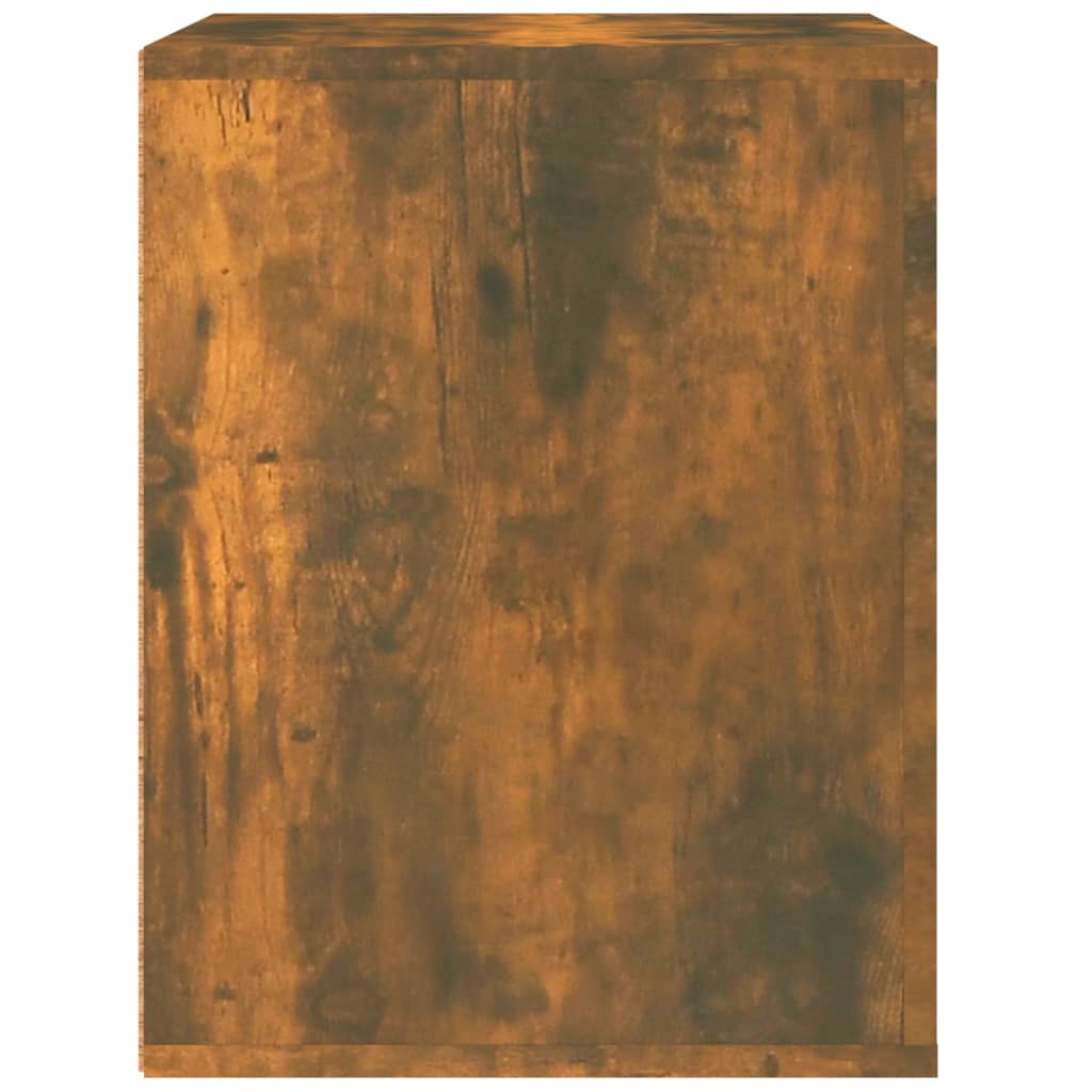 vidaXL füstös tölgyszínű falra szerelhető éjjeliszekrény 50x36x47 cm