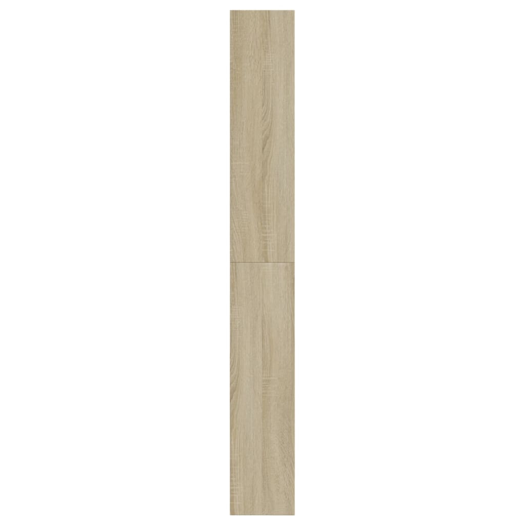vidaXL füstös tölgyszínű szerelt fa cipőszekrény 60x21x163,5 cm