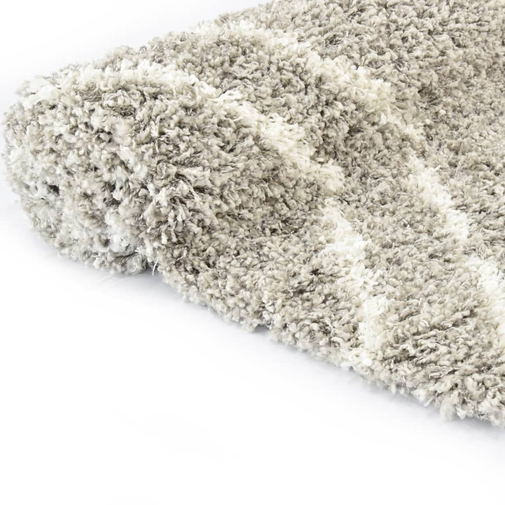 vidaXL homokszínű-bézs bozontos PP berber szőnyeg 160 x 230 cm