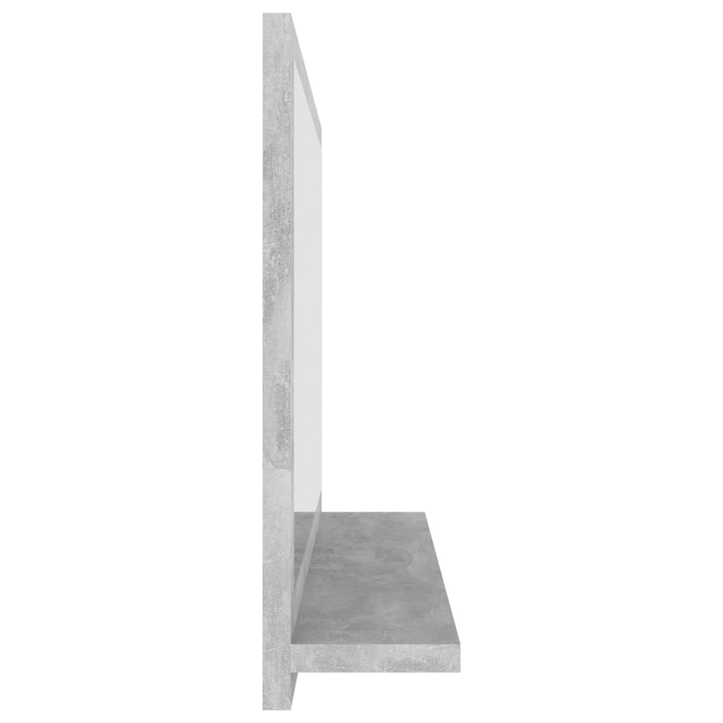 vidaXL betonszürke forgácslap fürdőszobai tükör 60 x 10,5 x 37 cm