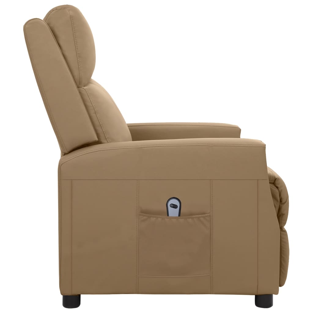 vidaXL kávészínű műbőr elektromos dönthető szék
