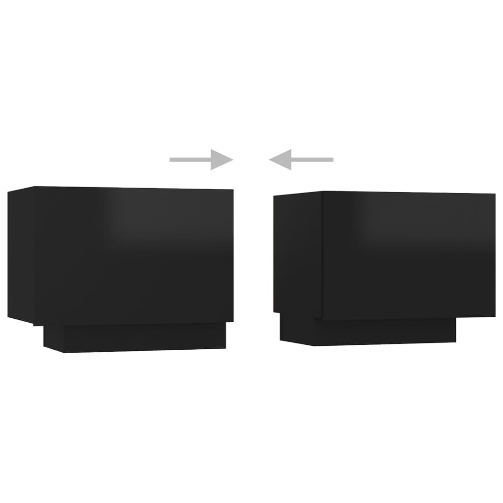 vidaXL magasfényű fekete forgácslap TV-szekrény 100 x 35 x 40 cm