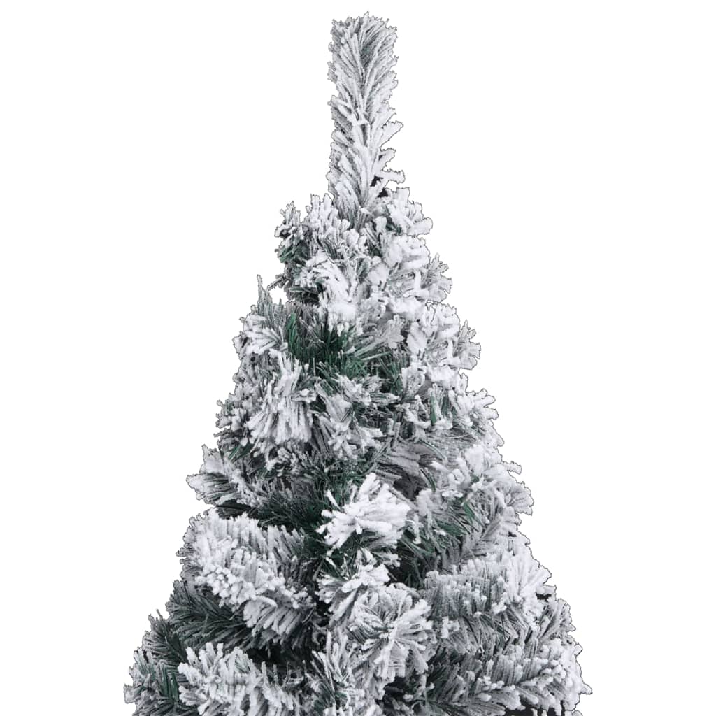 vidaXL zöld PVC megvilágított vékony műkarácsonyfa gömb szettel 120 cm
