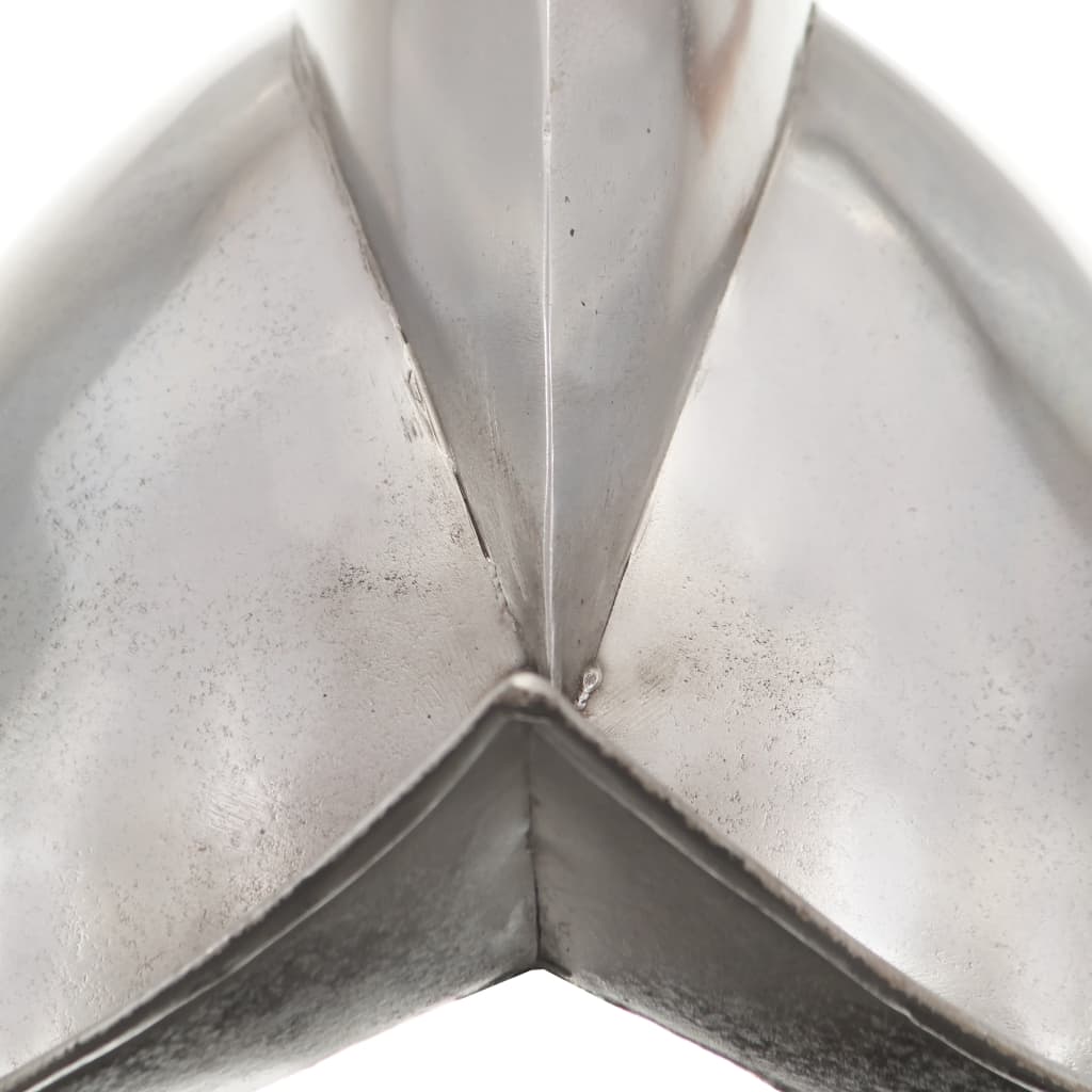 vidaXL ezüstszínű antik középkori lovagi acélsisak LARP másolat
