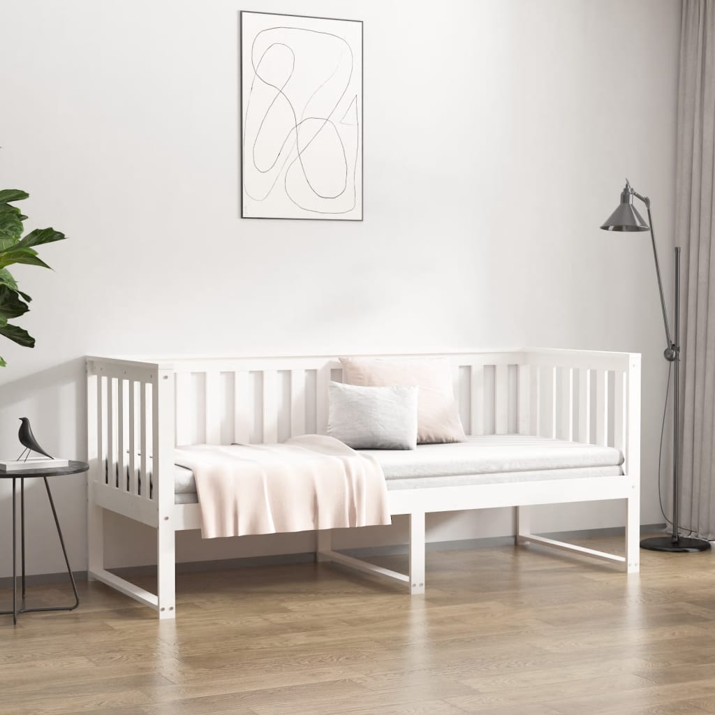 vidaXL fehér tömör fenyőfa kanapéágy 75 x 190 cm
