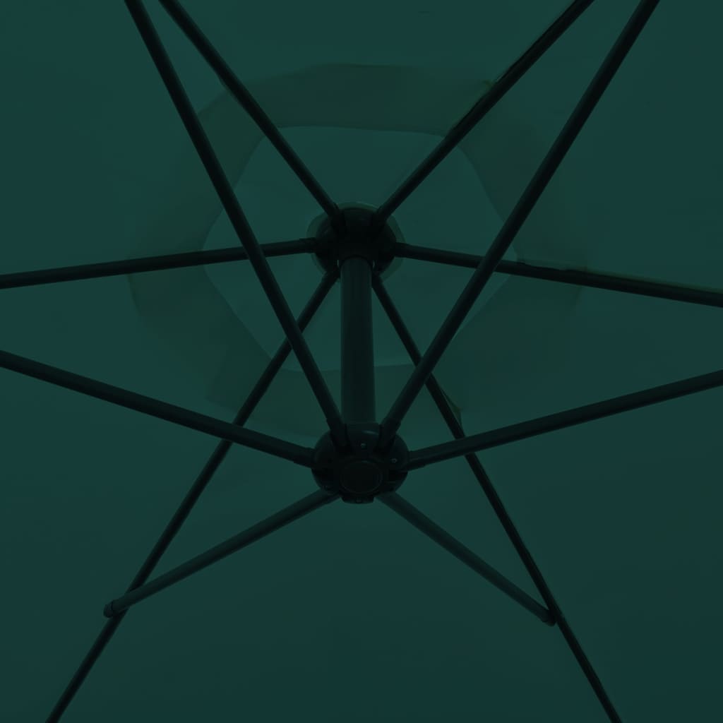 vidaXL zöld tartókarral ellátott napernyő 3 m
