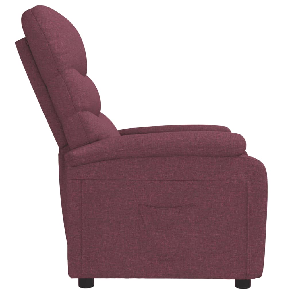 vidaXL lila szövet dönthető fotel