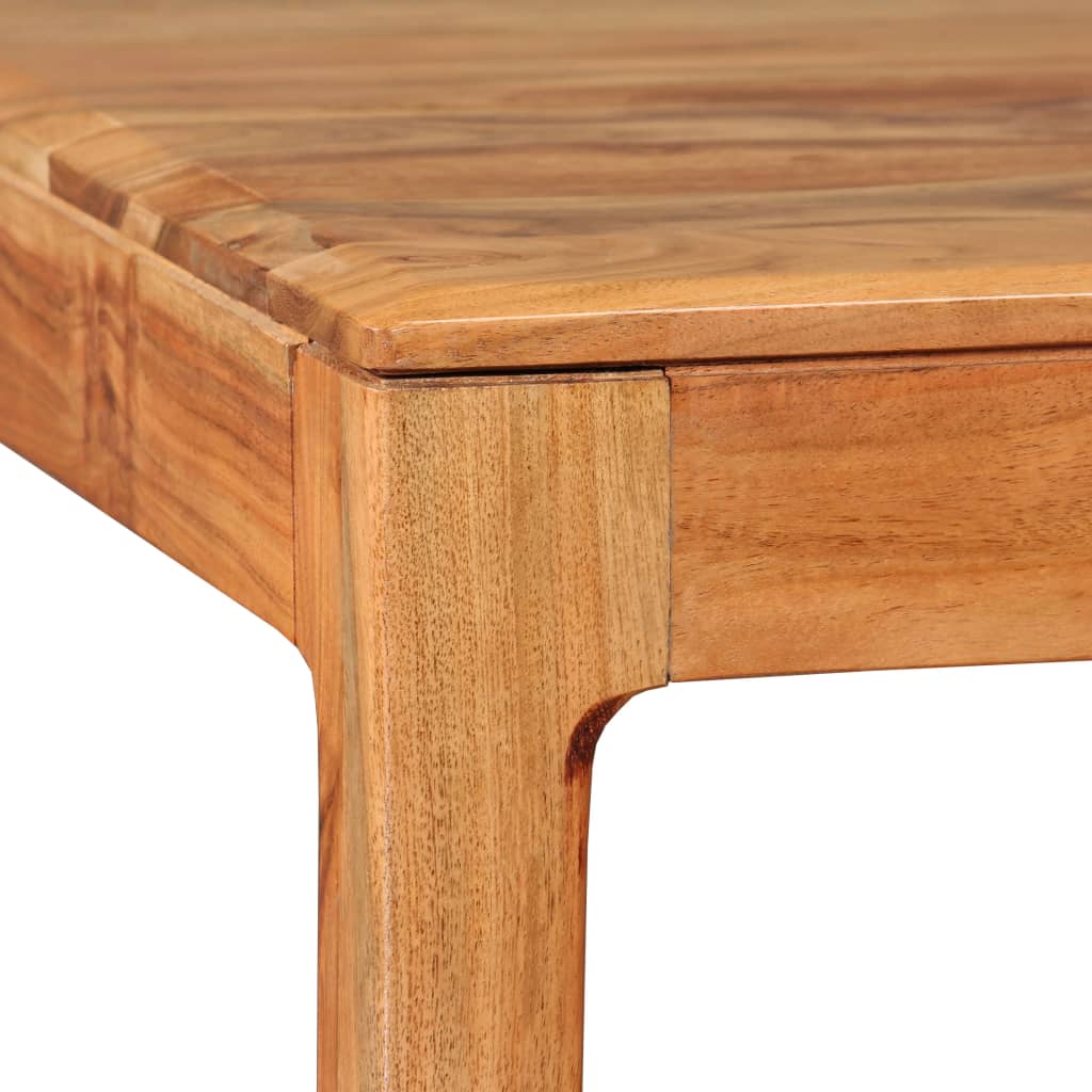 vidaXL tömör fa étkezőasztal 118 x 60 x 76 cm